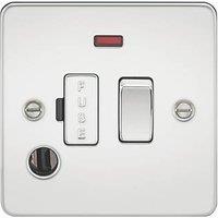 Knightsbridge 13A Switched Fused Spur & Flex Outlet with LED Polished Chrome (867VF)