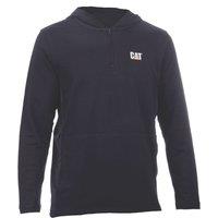 CAT Coolmax Quarter Zip Hoodie Sweat Shirts Black Large 41 Chest (867XJ)