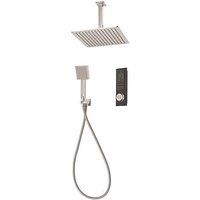 Triton H2ome Gravity-Pumped Ceiling & Rear Fed Dual Outlet Chrome/Black Thermostatic Digital Shower (869CF)