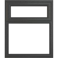 Crystal Top Opening Clear Double-Glazed Casement Anthracite Grey uPVC Window 905mm x 1115mm (869JP)