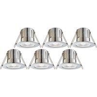 Saxby CosmosEco V3 Fixed Fire Rated LED Recessed Downlights Chrome 6W 500lm 6 Pack (869RE)