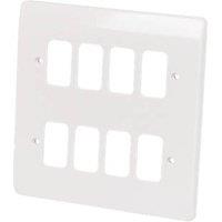 MK Grid Plus 8-Module Grid Faceplate White (87079)