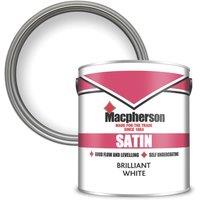 Macpherson 2.5Ltr Brilliant White Satin Solvent-Based Trim Paint (870TA)