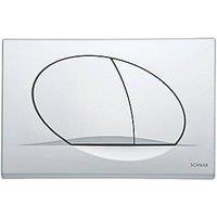 Fluidmaster Schwab Ovate Duo 257421 Dual-Flush Flushing Plate Matt Chrome (8715X)