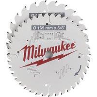 Milwaukee Wood Circular Saw Blades 165mm x 15.87mm 24/40T 2 Pieces (871GE)