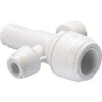 Hep2O Plastic Push-Fit Reducing 2 Port Keyless Spigot Manifold (Opposite Sides) 22mm x 10mm (871RE)