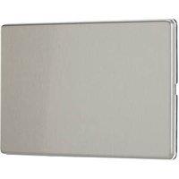 Contactum Lyric 2-Gang Blanking Plate Brushed Steel (871RK)