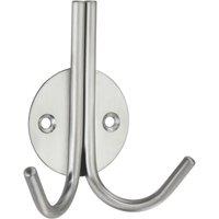 Essentials Double Hook Satin Stainless Steel 96mm (871TE)