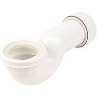 FloPlast Rigid 90 Space Saving Pan Connector White 354mm (87212)