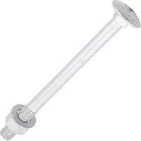 Timco Exterior Coach Bolts Carbon Steel Organic Silver Coating M8 x 100mm 10 Pack (872KG)