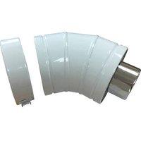 Grant High Level / Vertical Balanced Elbow 180mm 45 White (873KP)