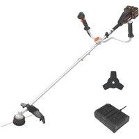 Worx WG084E 40V 2 x 4.0Ah Li-Ion PowerShare Pro Brushless Cordless Brushcutter & Line Trimmer (873YU)