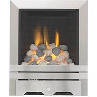 Focal Point Lulworth Stainless Steel Rotary Control Inset Gas Full Depth Fire 480mm x 180mm x 585mm (87411)