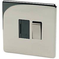 Crabtree Platinum 13A Switched Fused Spur Black Nickel with Black Inserts (87482)