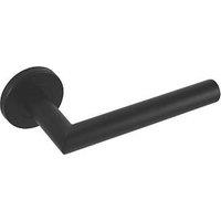 Eclipse Insignia Mitred Fire Rated Lever on Rose Door Handle Pair Matt Black (874KW)