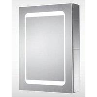 Sensio Belle 1-Door Dual Lit Mirror Cabinet With 810lm LED Light Silver Effect 500mm x 140mm x 700mm (875PE)
