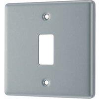 British General Nexus Metal Grid 1-Module Grid Faceplate Grey (875RF)