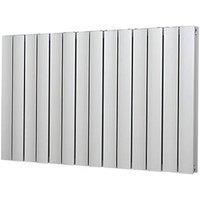Venus 600mm x 975mm 4207BTU Matt Chrome Horizontal Designer Radiator (8762F)