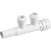 Flomasta Plastic Push-Fit Reducing 2 Port Manifold 22mm x 15mm (876KR)