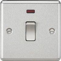 Knightsbridge 20A 1-Gang DP Control Switch Brushed Chrome with LED (876TX)