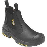 JCB Size 7 Black Water-Resistant Steel Toe Cap Safety Dealer Boots (877PP)