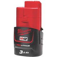 Milwaukee M12 B3 12V 3.0Ah Li-Ion RedLithium Battery (877XH)