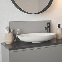 Splashback Self-Adhesive Bathroom Splashback Matt Grey 250mm x 600mm x 4mm (878JL)