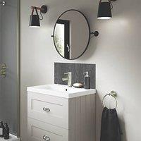 Splashwall Vanity Splashback Matt Brown 250mm x 600mm x 4mm (878KU)