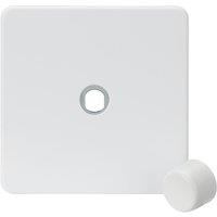 Knightsbridge Screwless 1-Gang Modular Dimmer Switch Matt White (878YA)