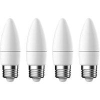 LAP E27 Candle LED Light Bulb 470lm 4.2W 4 Pack (879PP)