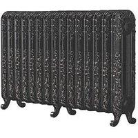 Arroll 597mm x 1009mm 5325BTU Black / Silver Cast Iron 2 Column Radiator (880KY)
