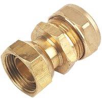 Flomasta Brass Compression Straight Tap Connector 22mm x 3/4" (88221)