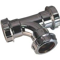FloPlast CW22 Compression Uni Waste Tee Chrome 32mm (883VF)