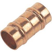 Flomasta Copper Solder Ring Equal Couplers 10mm 2 Pack (88532)