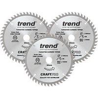 Trend CSB/165/3PK/A Wood TCT Circular Saw Blades 165mm x 20mm 48T 3 Pack (885HT)