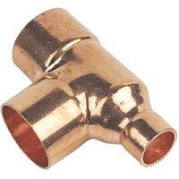 Flomasta Copper End Feed Reducing Tee 28mm x 15mm x 28mm (88795)