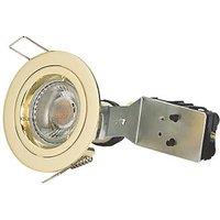 Knightsbridge Fixed Recessed Downlight Brass (887GA)