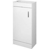 Cloakroom Vanity Unit with Comite Basin Gloss White 400mm x 220mm x 806mm (887PC)