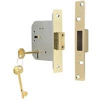 ERA 5 Lever Brass Mortice Deadlock 76mm Case - 56mm Backset (88893)