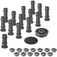 Mira Flight Level Tray Riser Leg Set Black/Grey 49mm 14 Pieces (888PJ)
