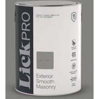 LickPro 5Ltr Smooth Grey RAL 7037 Masonry Paint (888TM)