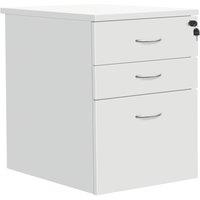 TC Group 3-Drawer Mobile Desk Pedestal White 404mm x 500mm x 636mm (888TT)