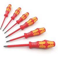Wera 167 i/6 Kraftform Plus Series 100 TX VDE Insulated Screwdriver Set 6 Pieces (888TX)