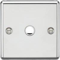 Knightsbridge Raised Rounded 20A Unswitched Flex Outlet Polished Chrome (888YA)