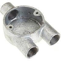 Deta 3 Way 20mm Y Conduit Box Galvanised (8893J)
