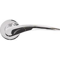 Jigtech Vecta Lever on Rose Door Handles Pair Polished Chrome (889HP)