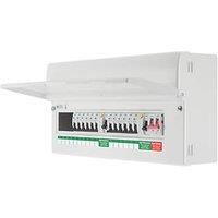 British General Fortress 22-Module 16-Way Populated High Integrity Dual RCD Consumer Unit (889VF)