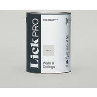 LickPro Max+ 5Ltr Grey 01 Eggshell Emulsion Paint (890JX)