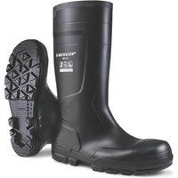 Dunlop Work-It Size 12 Black Steel Toe Cap Safety Wellies (890XF)