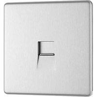LAP 1-Gang Master Telephone Socket Brushed Stainless Steel (892KJ)